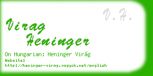 virag heninger business card