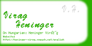 virag heninger business card